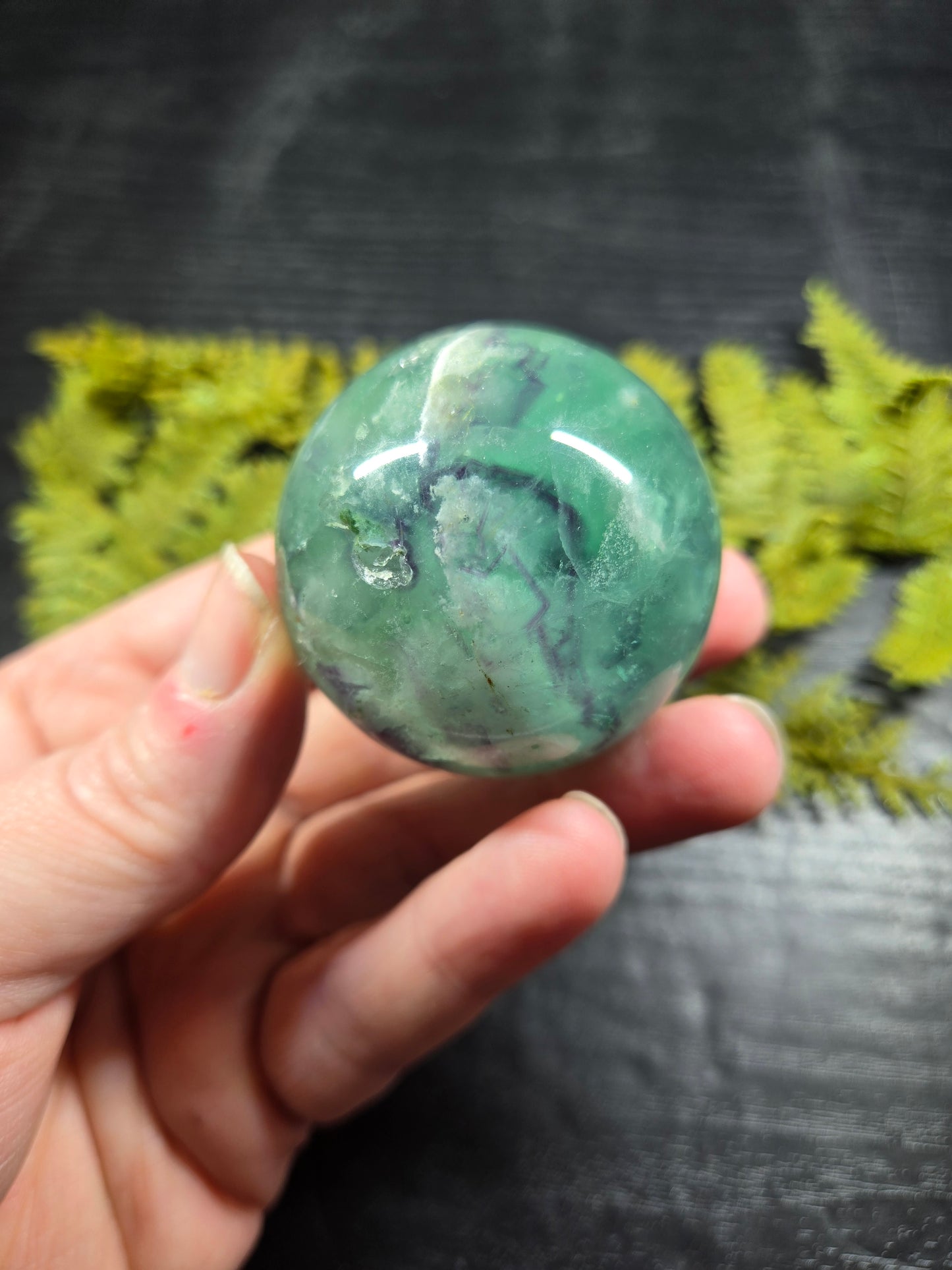 Rainbow Fluorite sphere