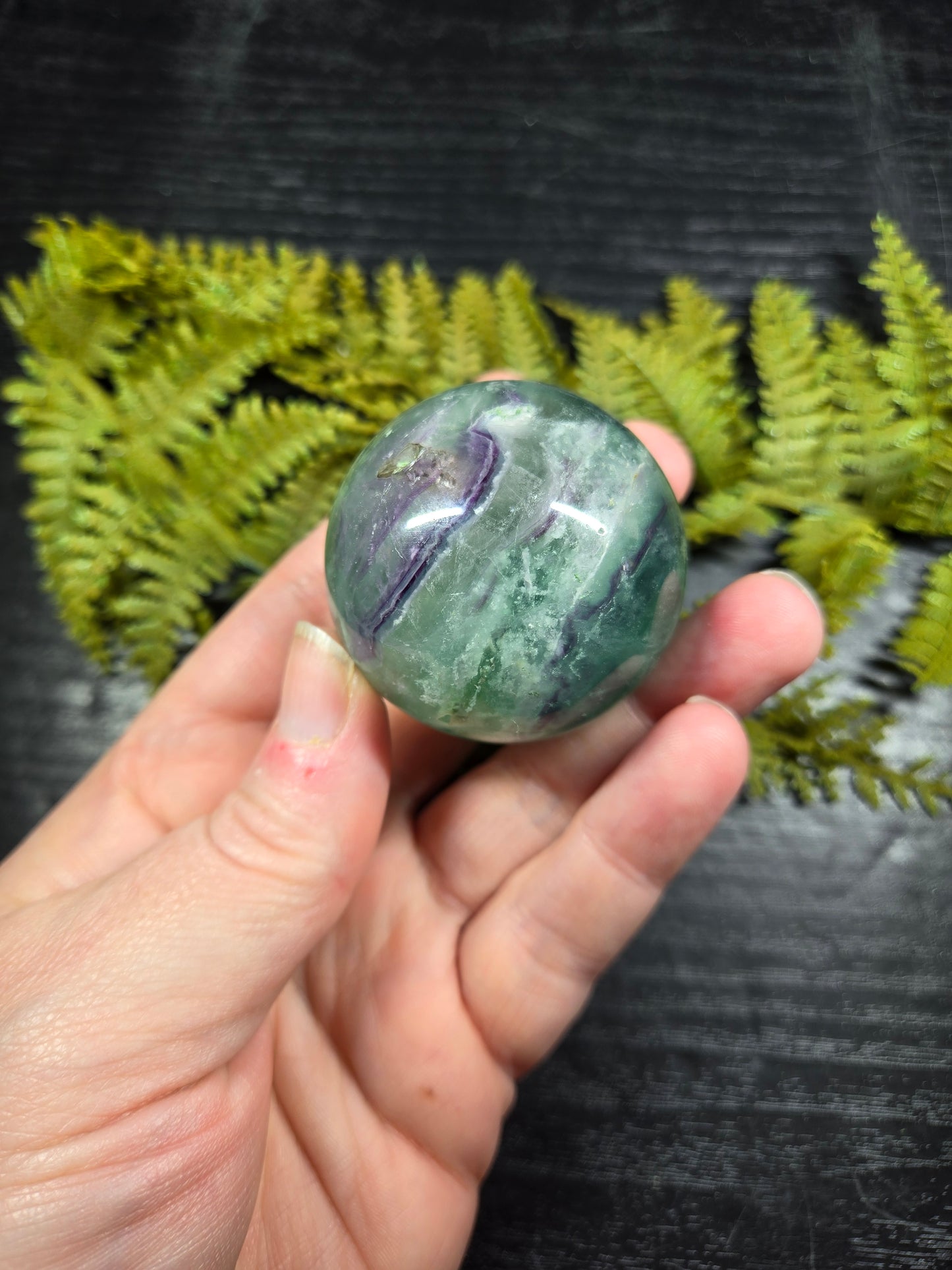 Rainbow Fluorite sphere