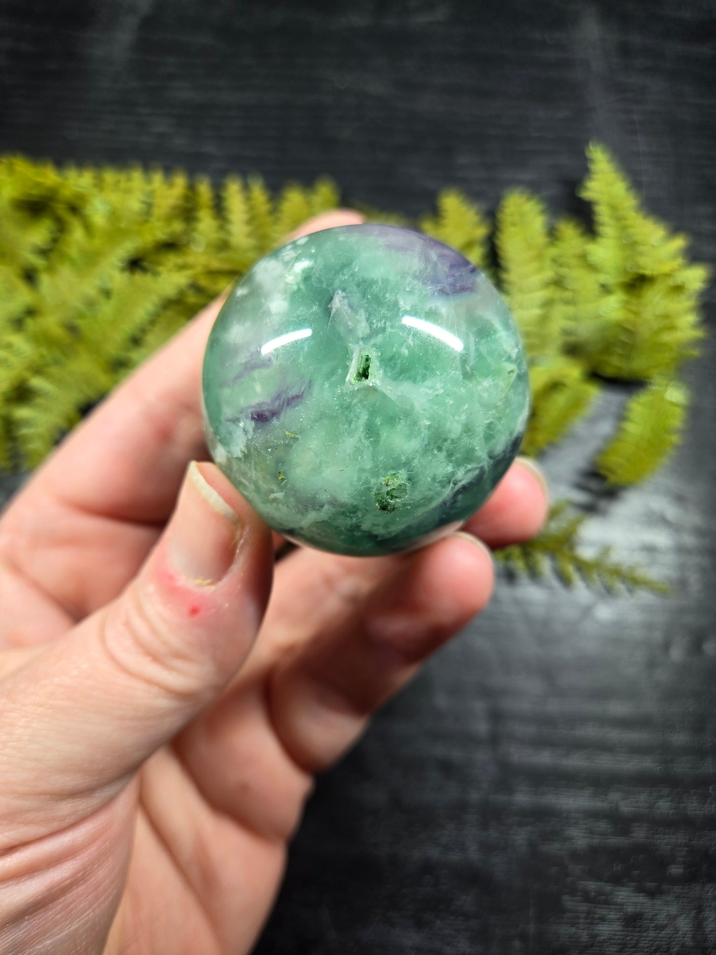 Rainbow Fluorite sphere
