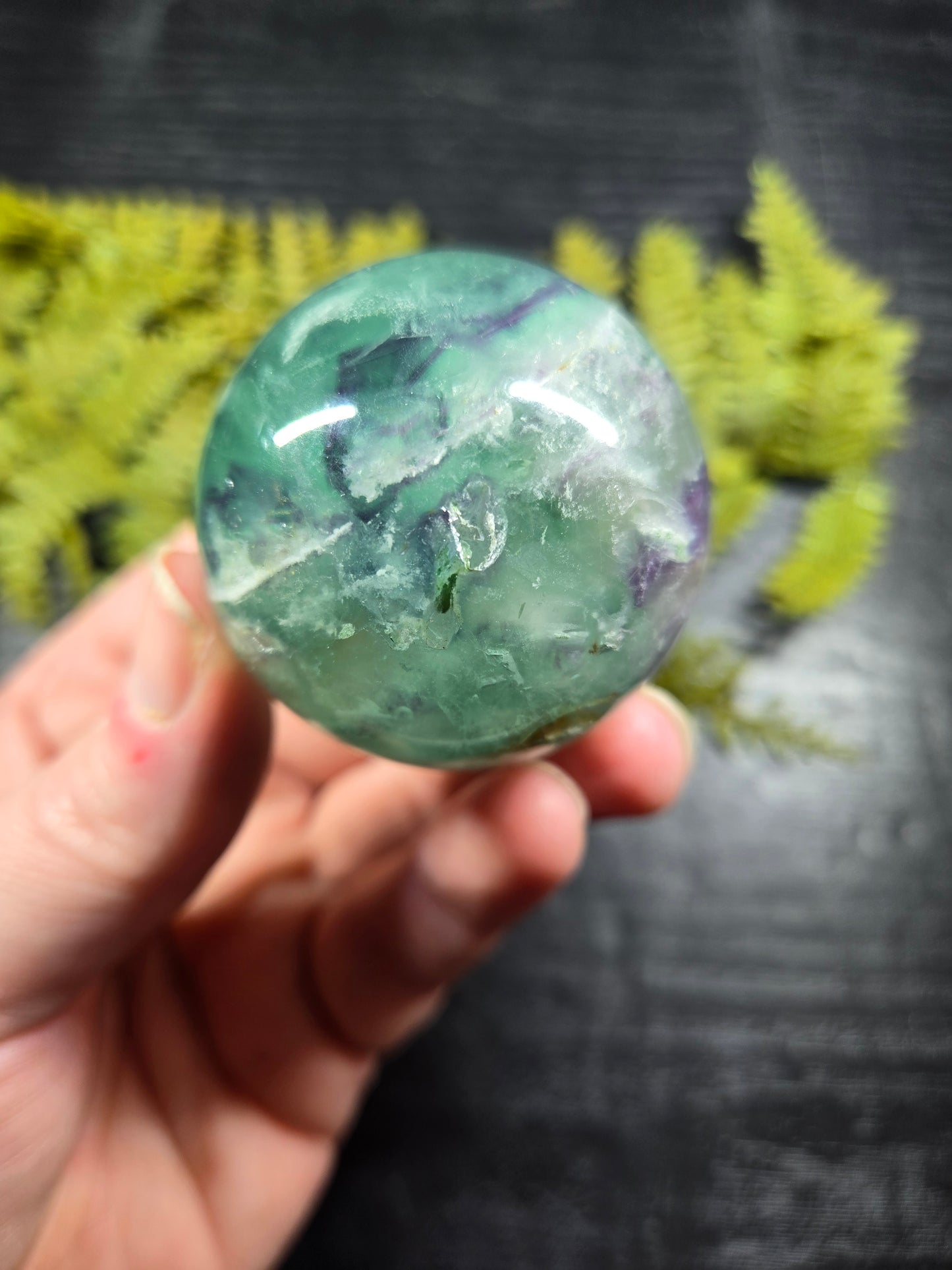 Rainbow Fluorite sphere