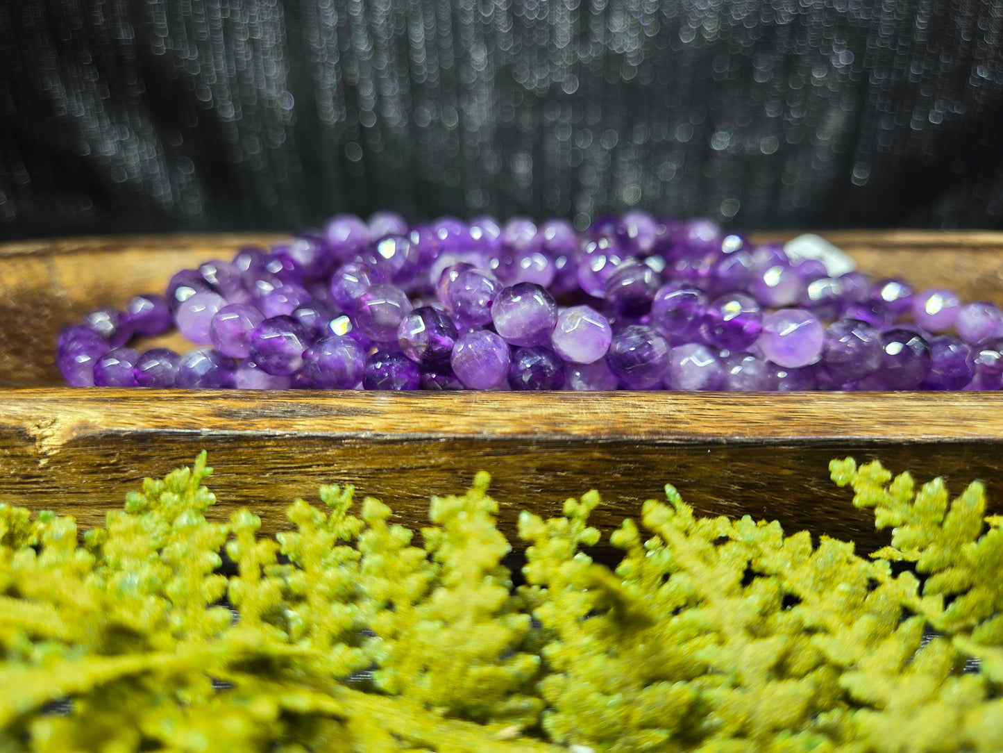 Faceted Amethyst Bracelet 8mm