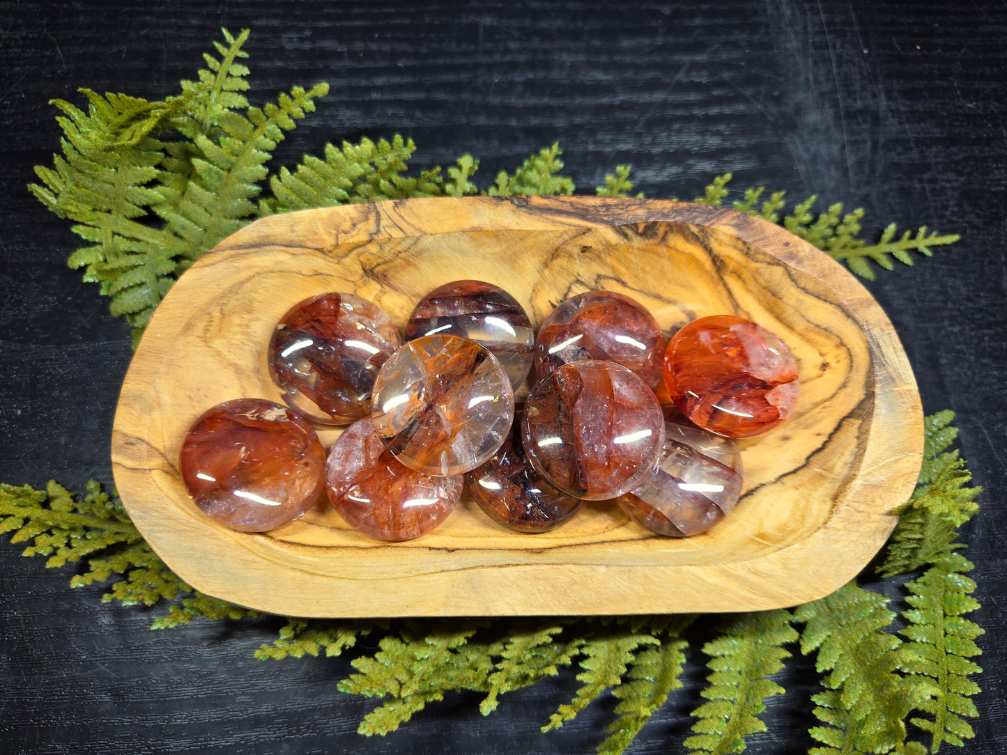 Fire Quartz Mini "Mento" Palm Stones