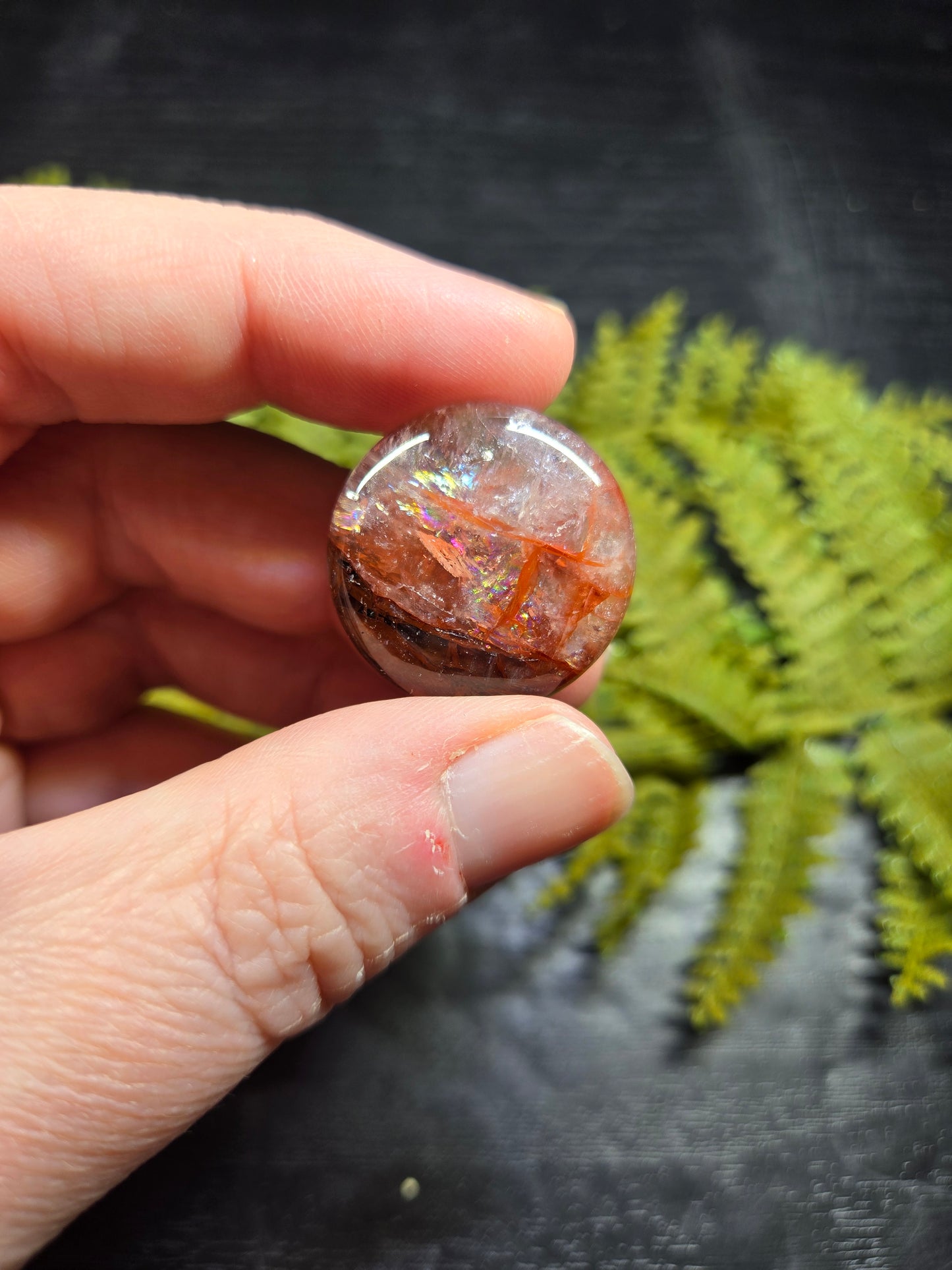 Fire Quartz Mini "Mento" Palm Stones