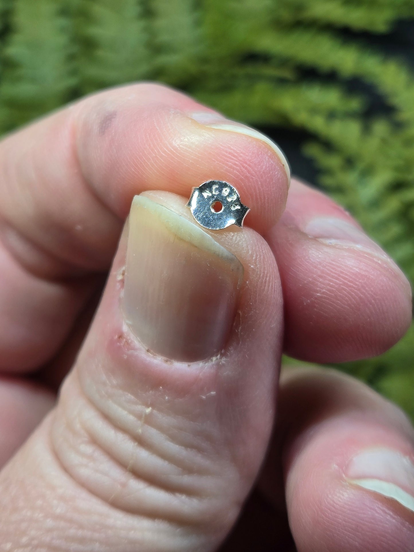 Garnet Coffin Stud Earrings