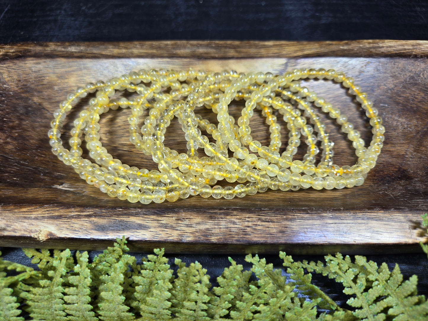 Golden Rutile in Quartz Bracelets - 4mm (AA Grade)