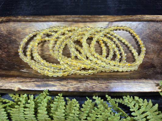 Golden Rutile in Quartz Bracelets - 4mm (AA Grade)