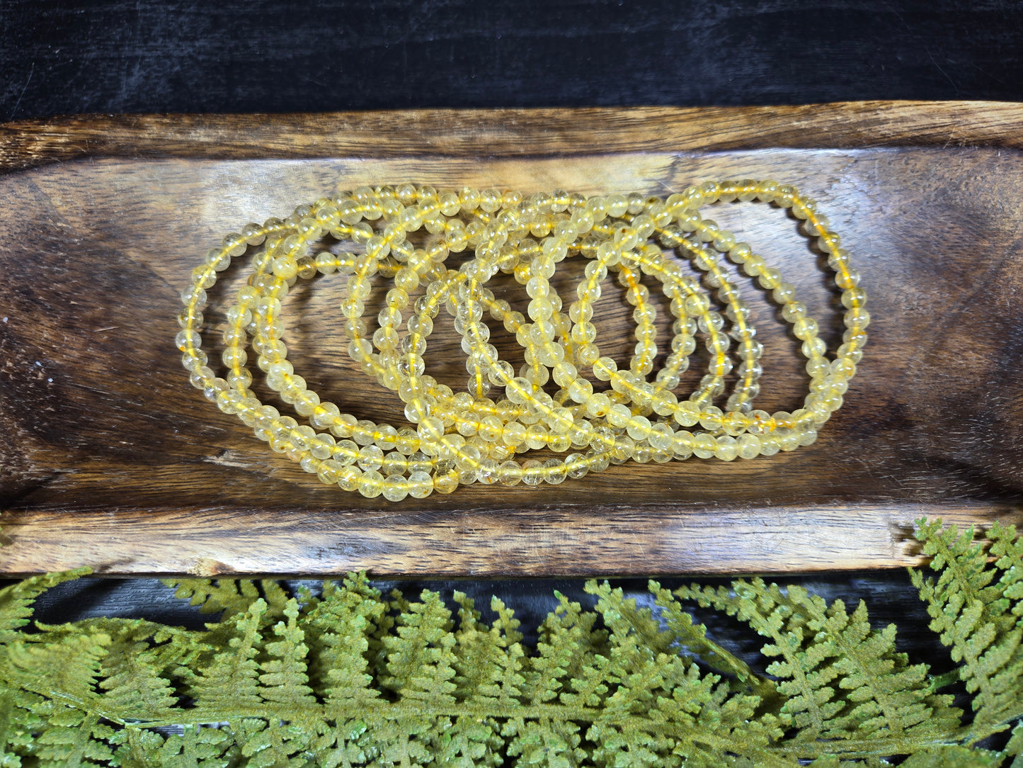 Golden Rutile in Quartz Bracelets - 4mm (AA Grade)