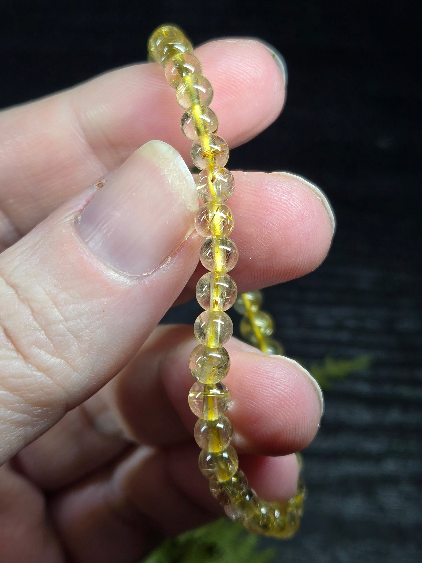 Golden Rutile in Quartz Bracelets - 4mm (AA Grade)