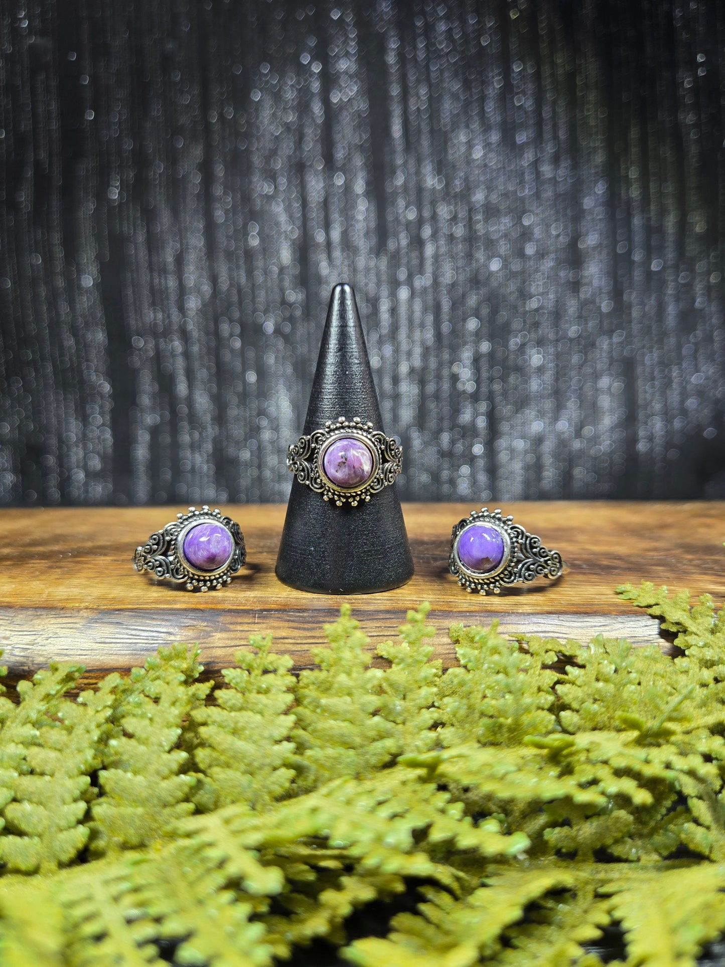 Charoite Adjustable Rings