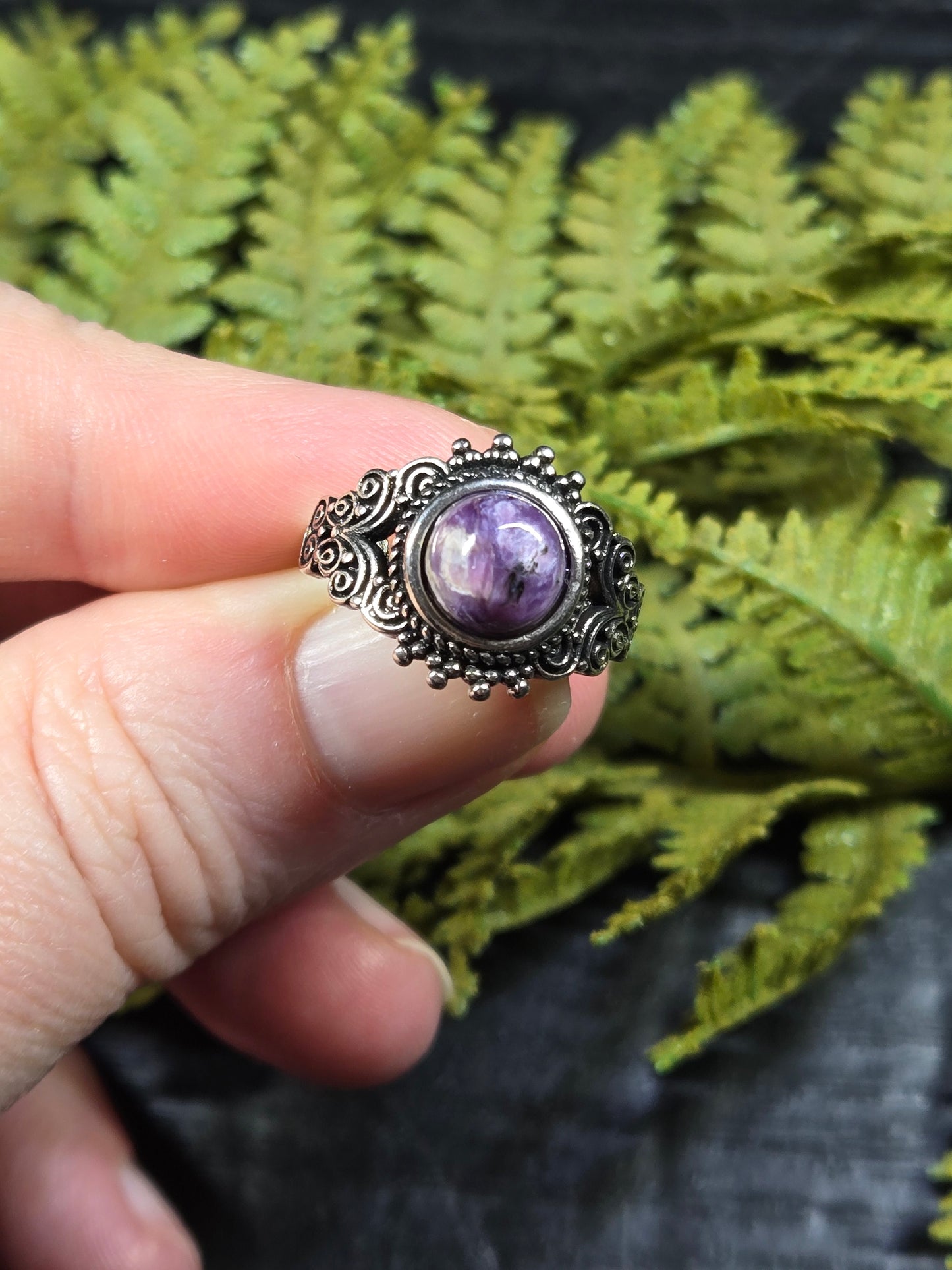 Charoite Adjustable Rings