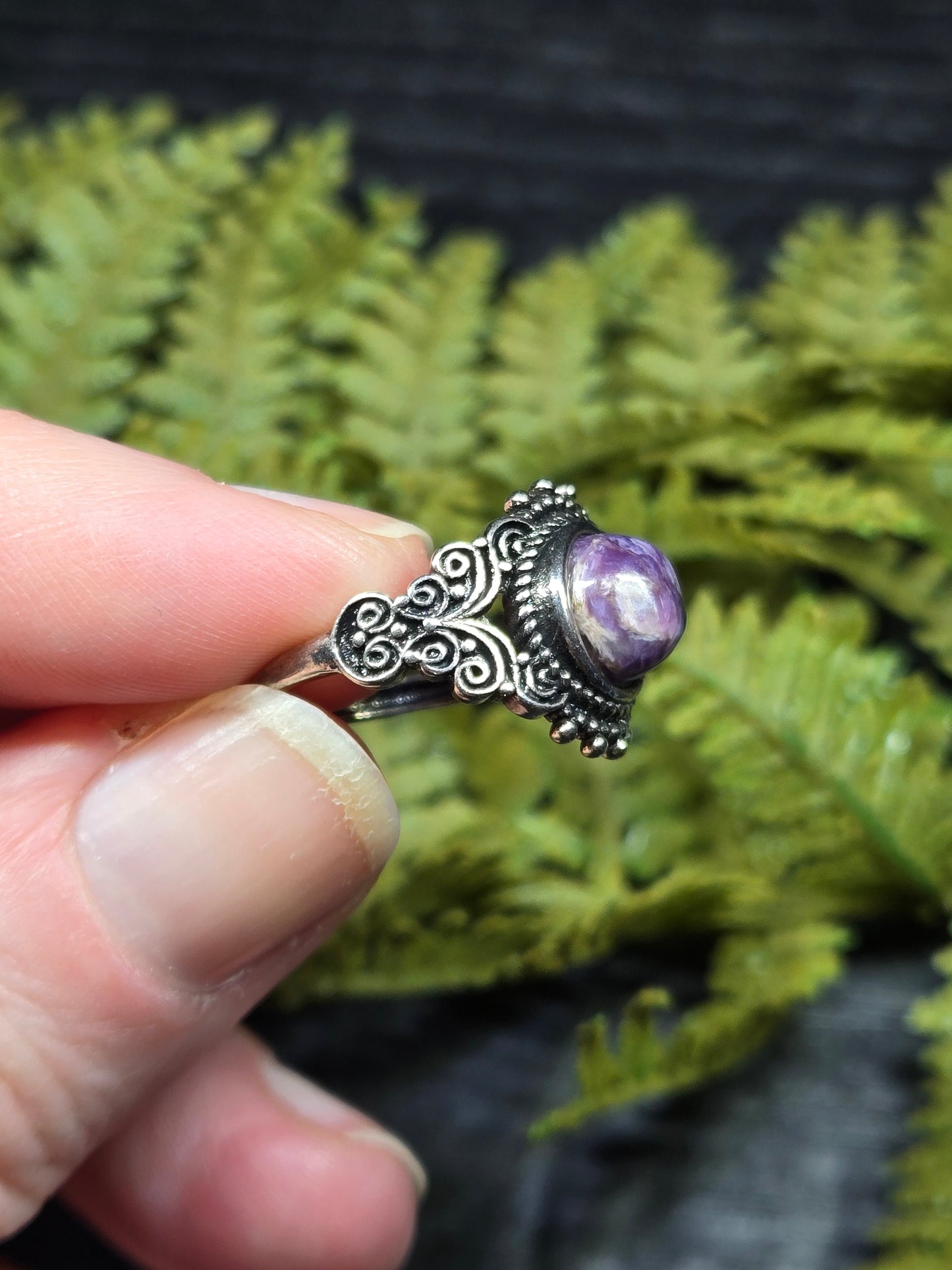 Charoite Adjustable Rings