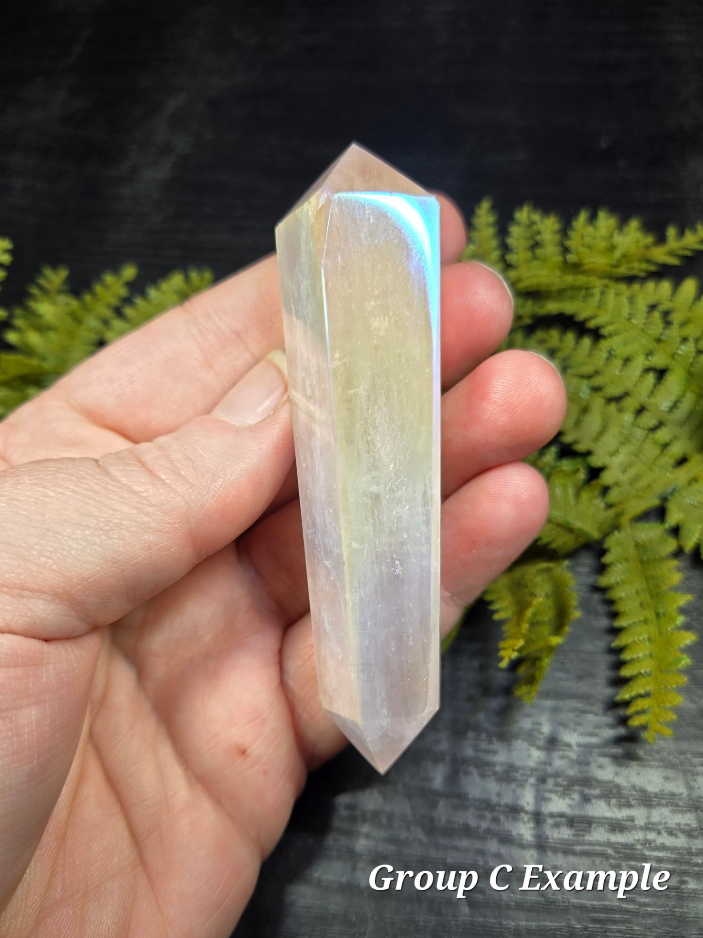 Aura Rose Quartz DT (double terminated points)