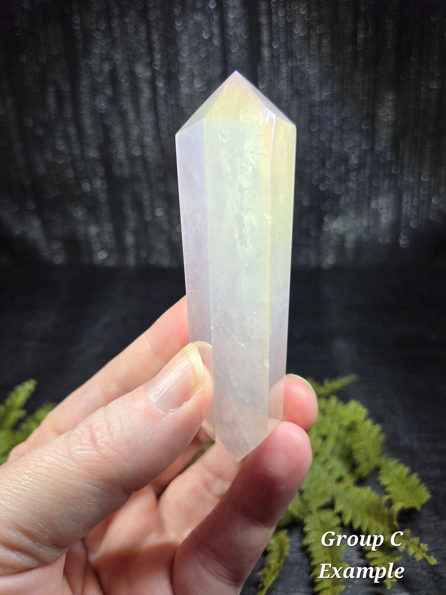 Aura Rose Quartz DT (double terminated points)