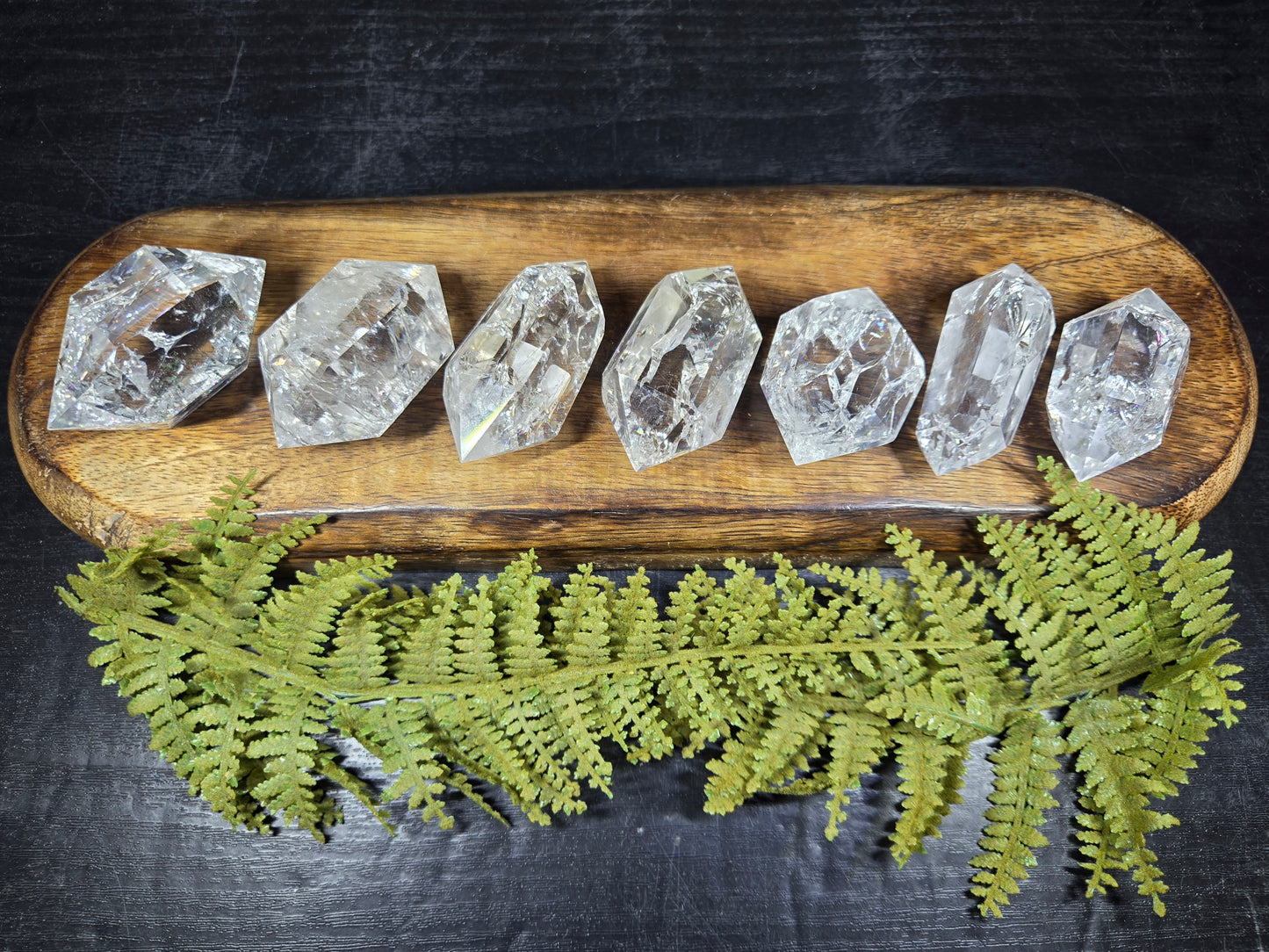 Crackle Quartz Double Terminated Points (Fire & Ice DTs)