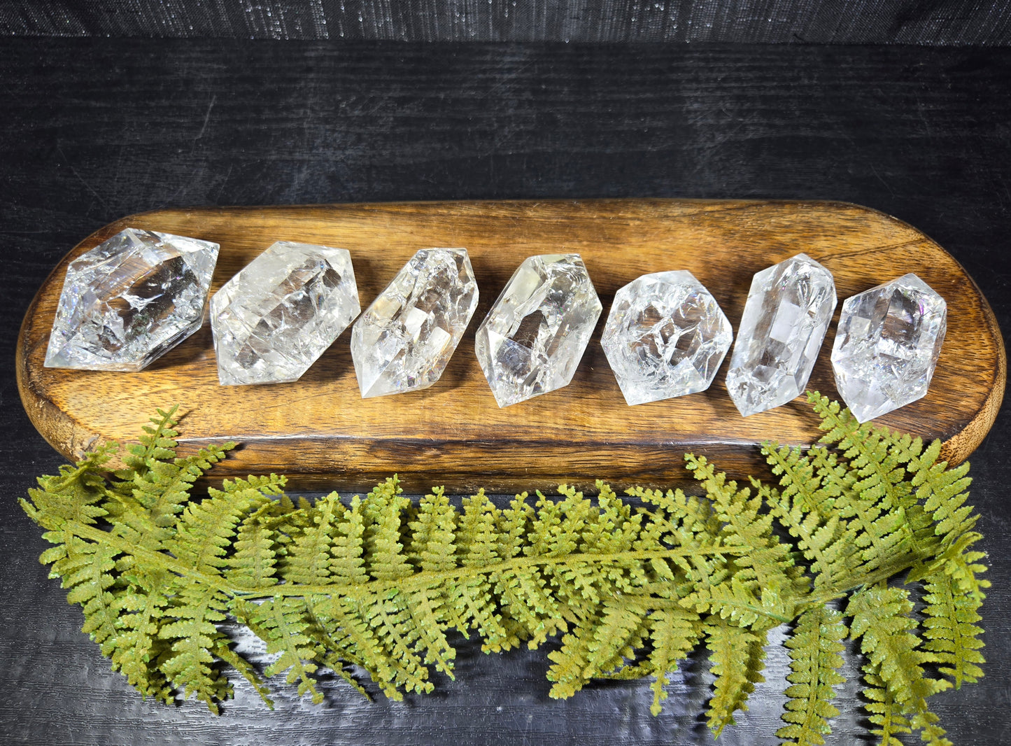 Crackle Quartz Double Terminated Points (Fire & Ice DTs)