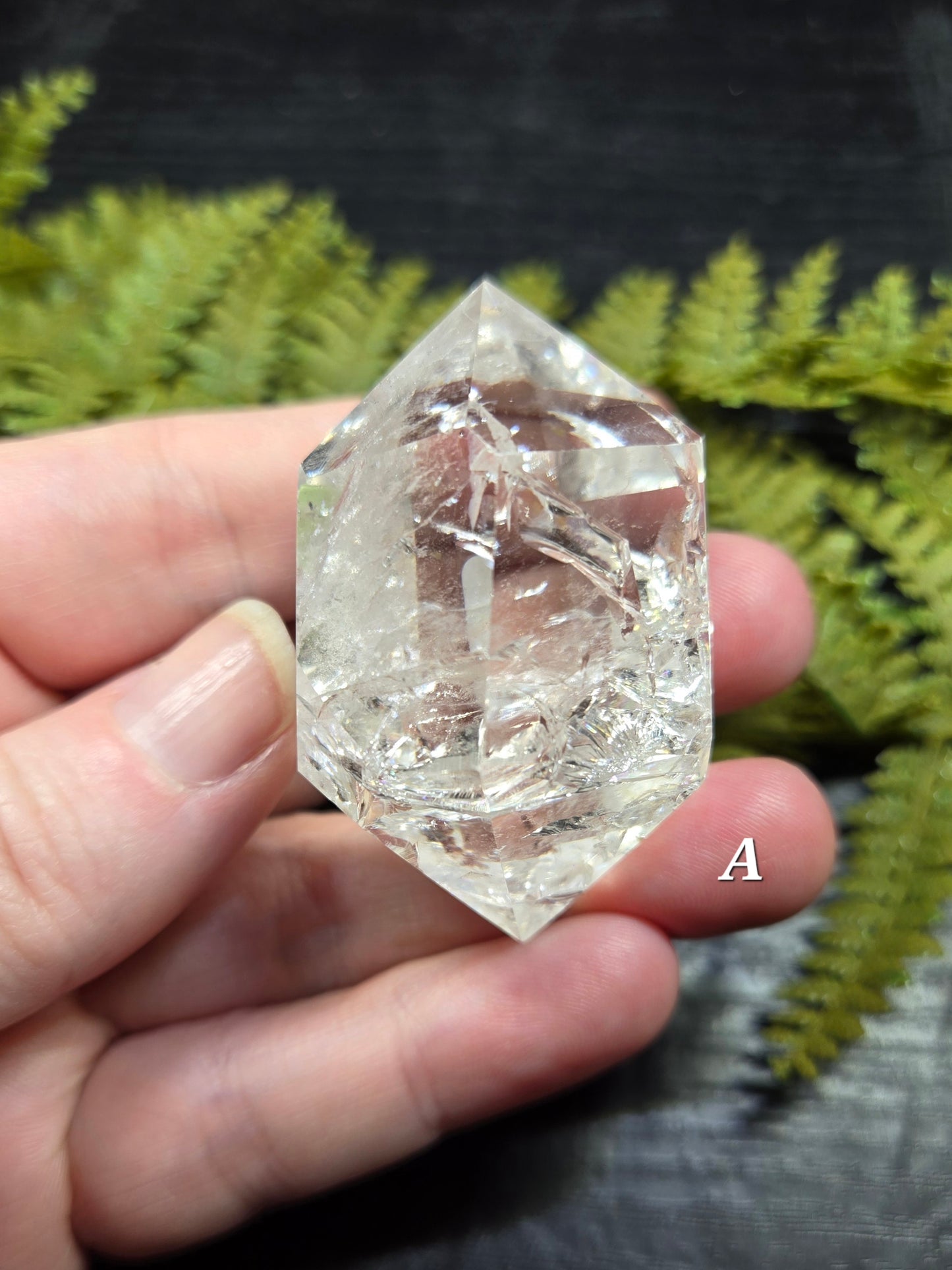 Crackle Quartz Double Terminated Points (Fire & Ice DTs)