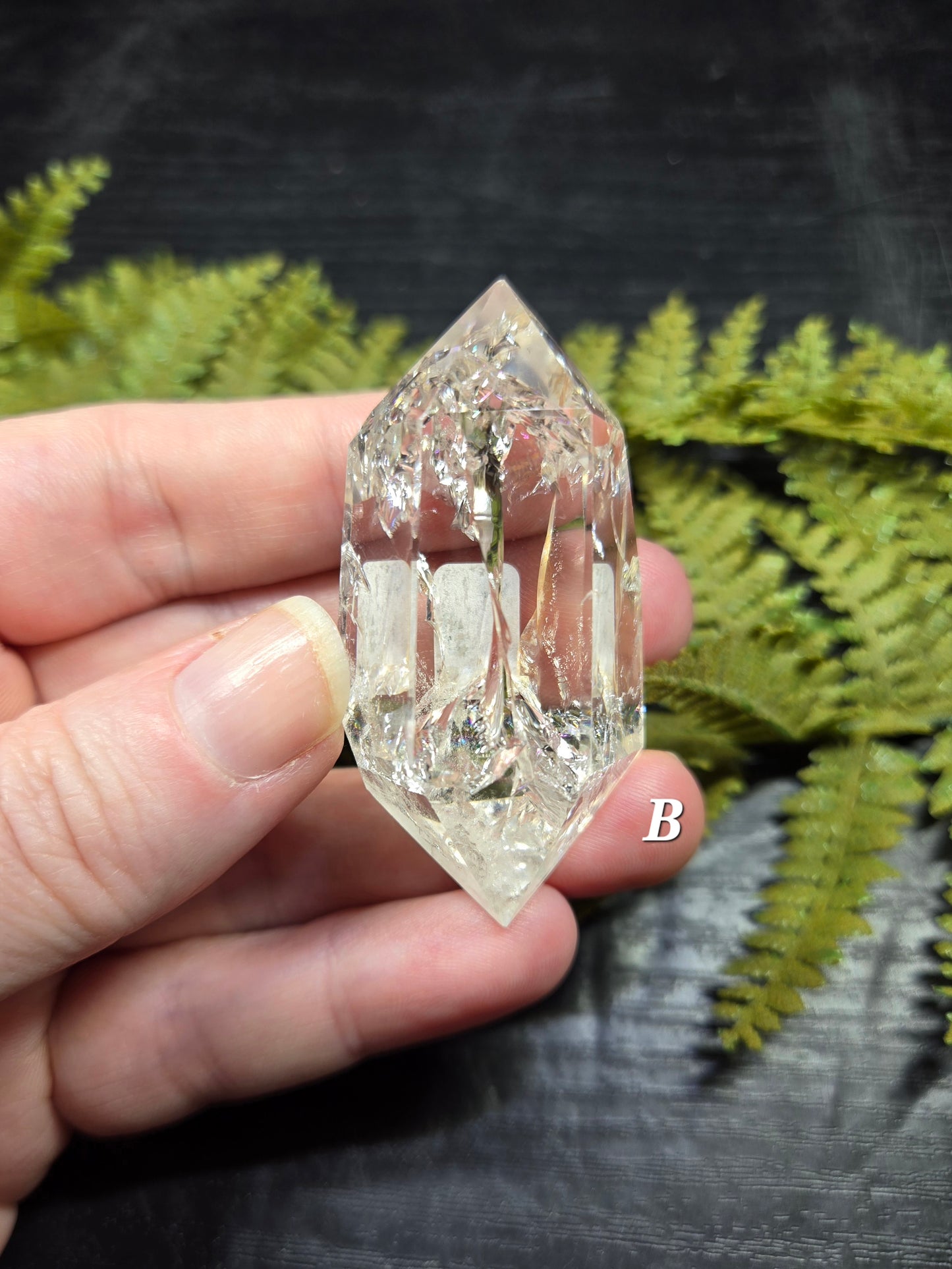 Crackle Quartz Double Terminated Points (Fire & Ice DTs)