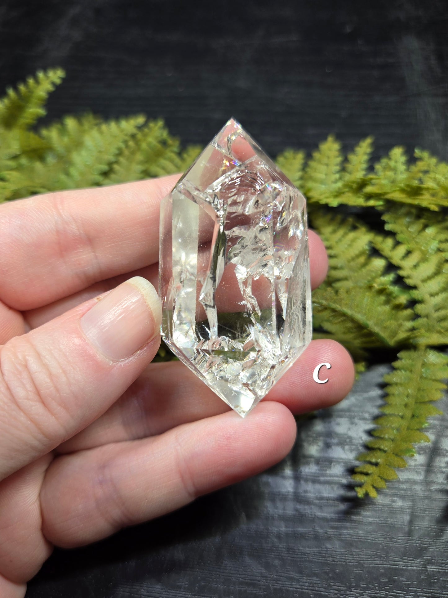 Crackle Quartz Double Terminated Points (Fire & Ice DTs)