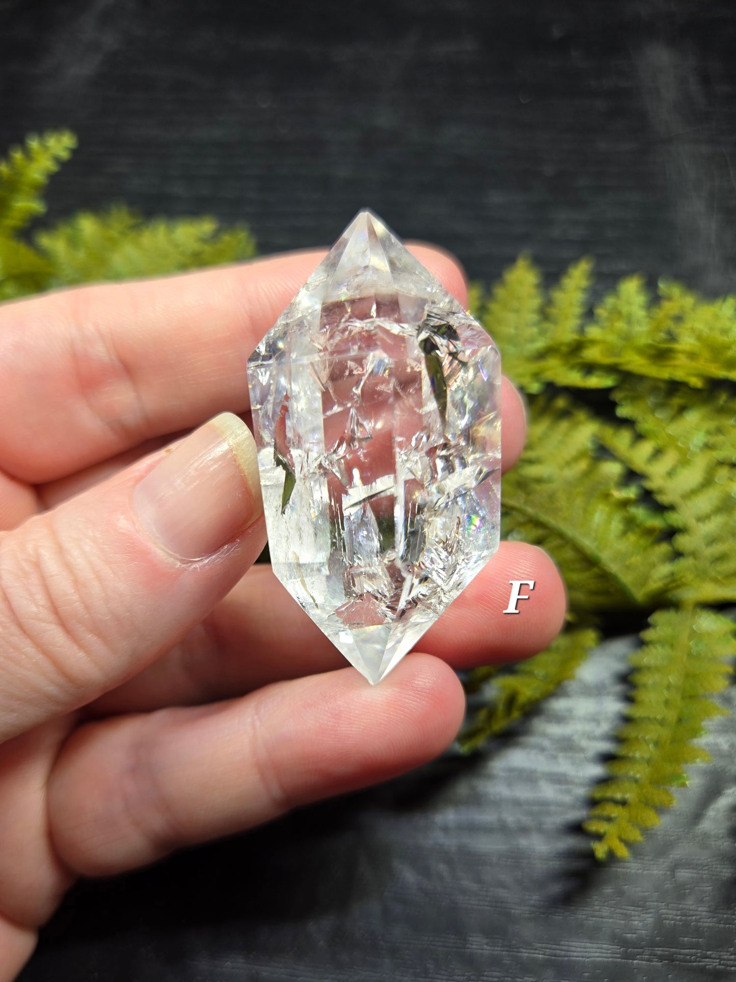 Crackle Quartz Double Terminated Points (Fire & Ice DTs)