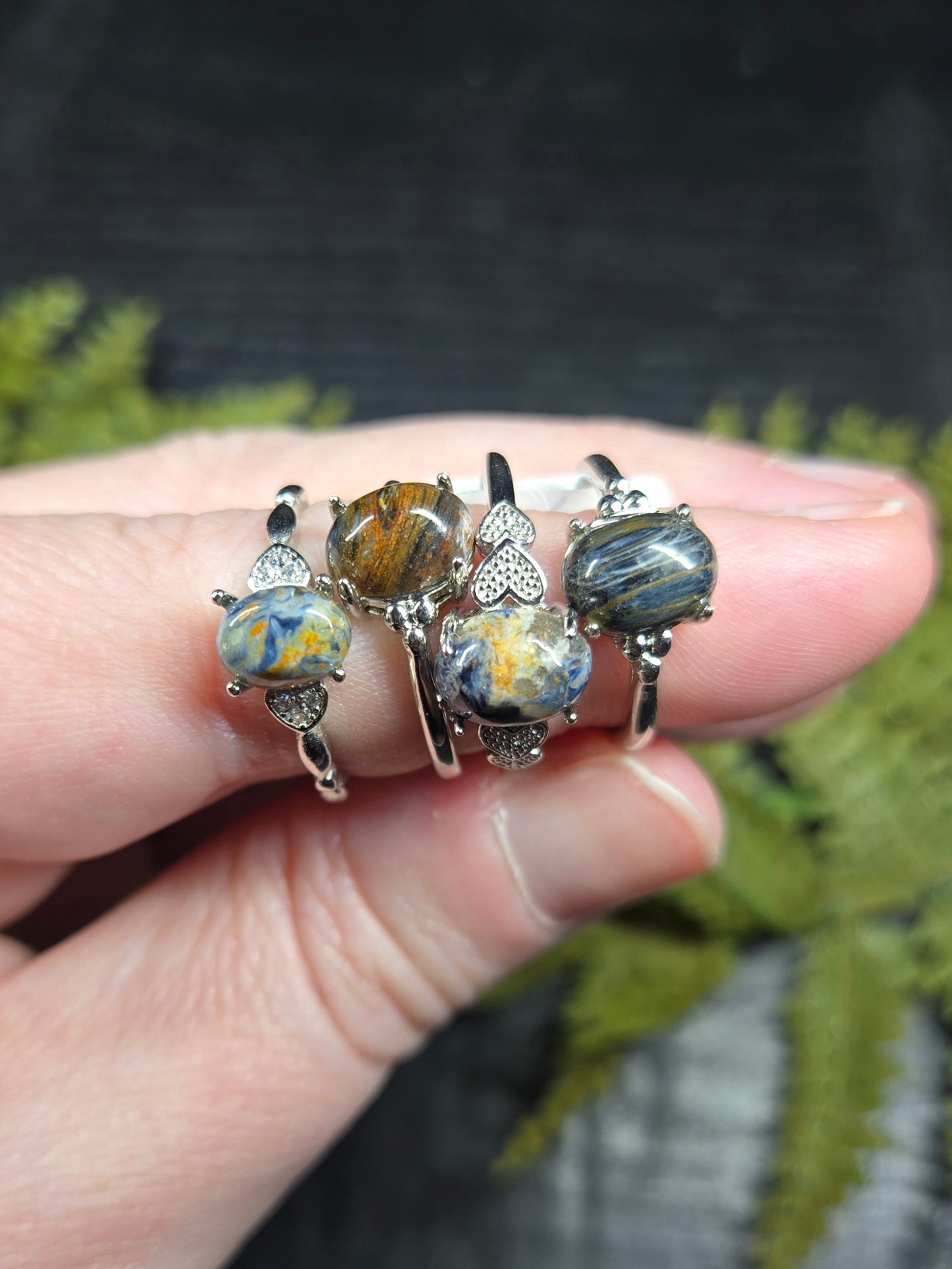 Pietersite Adjustable Rings