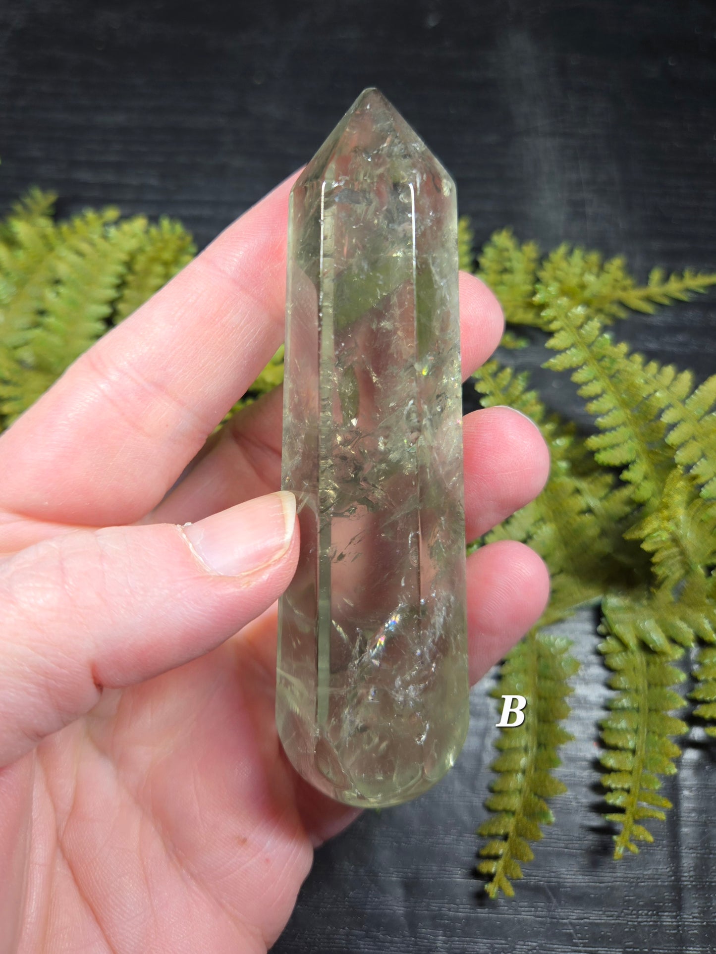 Prasiolite (green amethyst) Wands