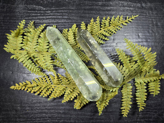 Prasiolite (green amethyst) Wands