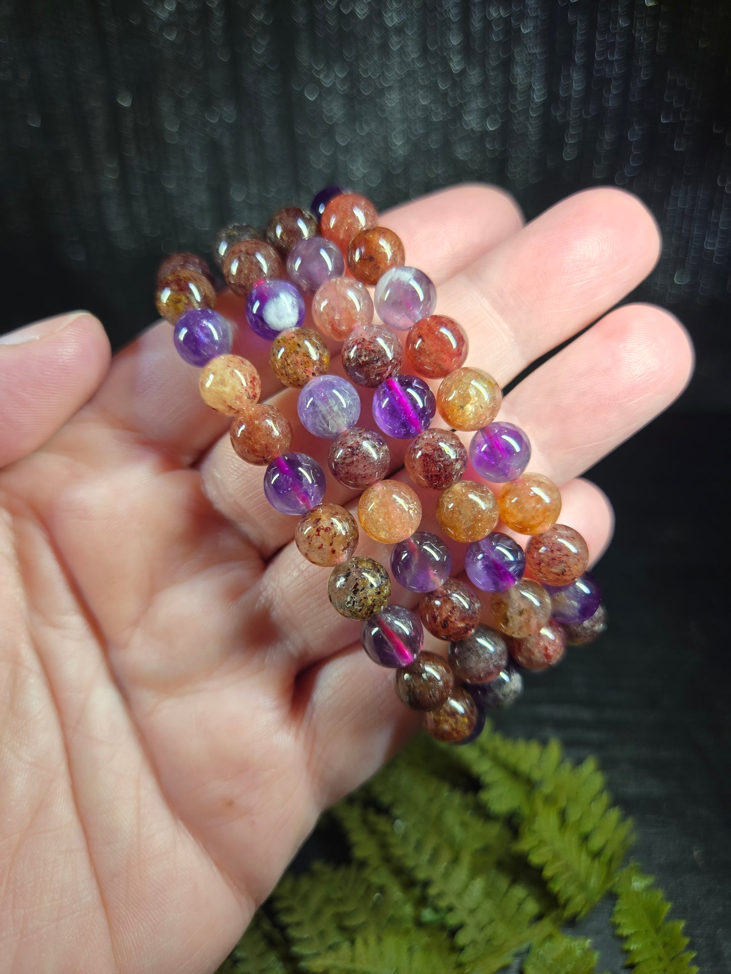 Strawberry Quartz & Amethyst Bracelets (8mm)