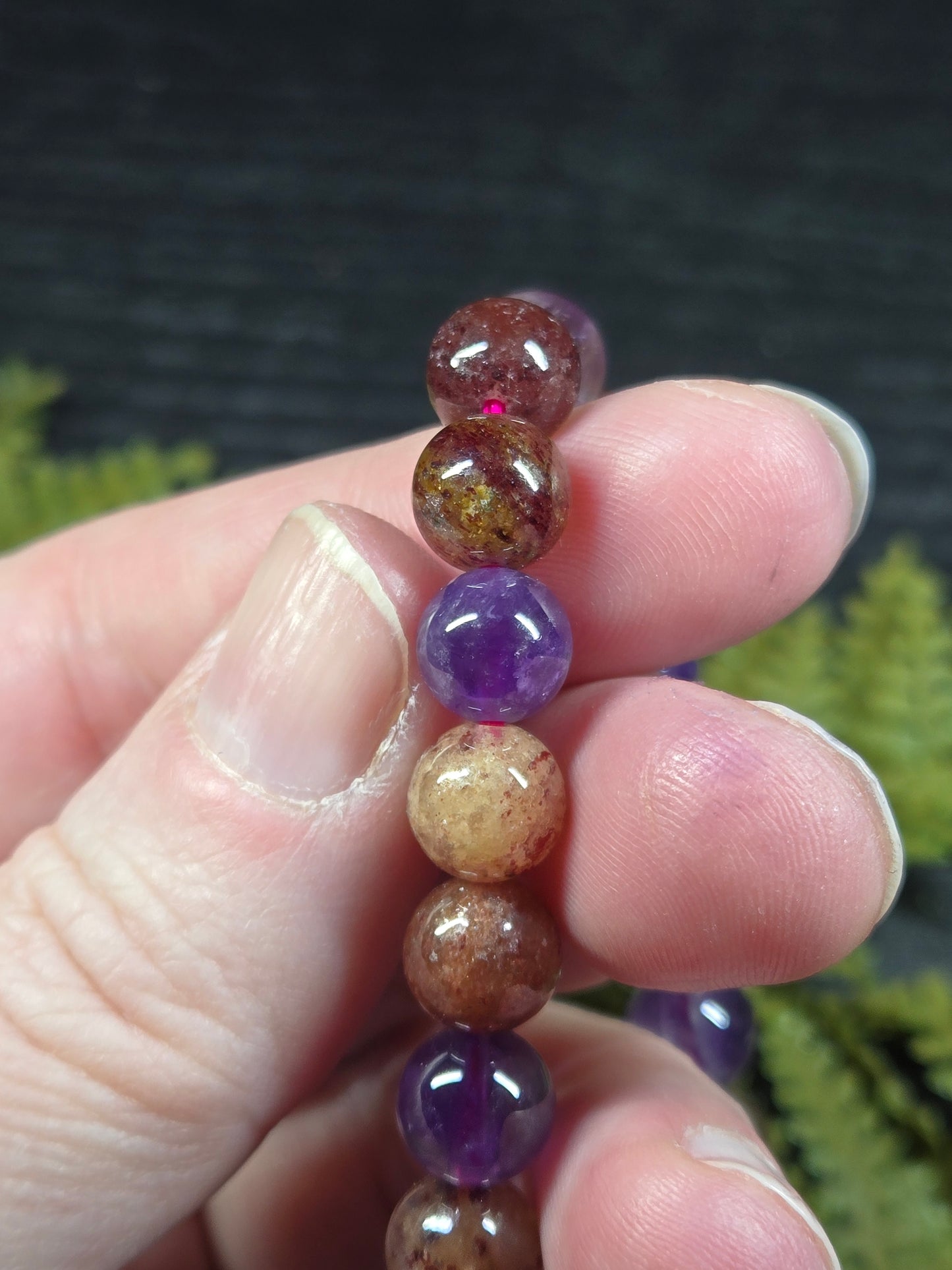 Strawberry Quartz & Amethyst Bracelets (8mm)