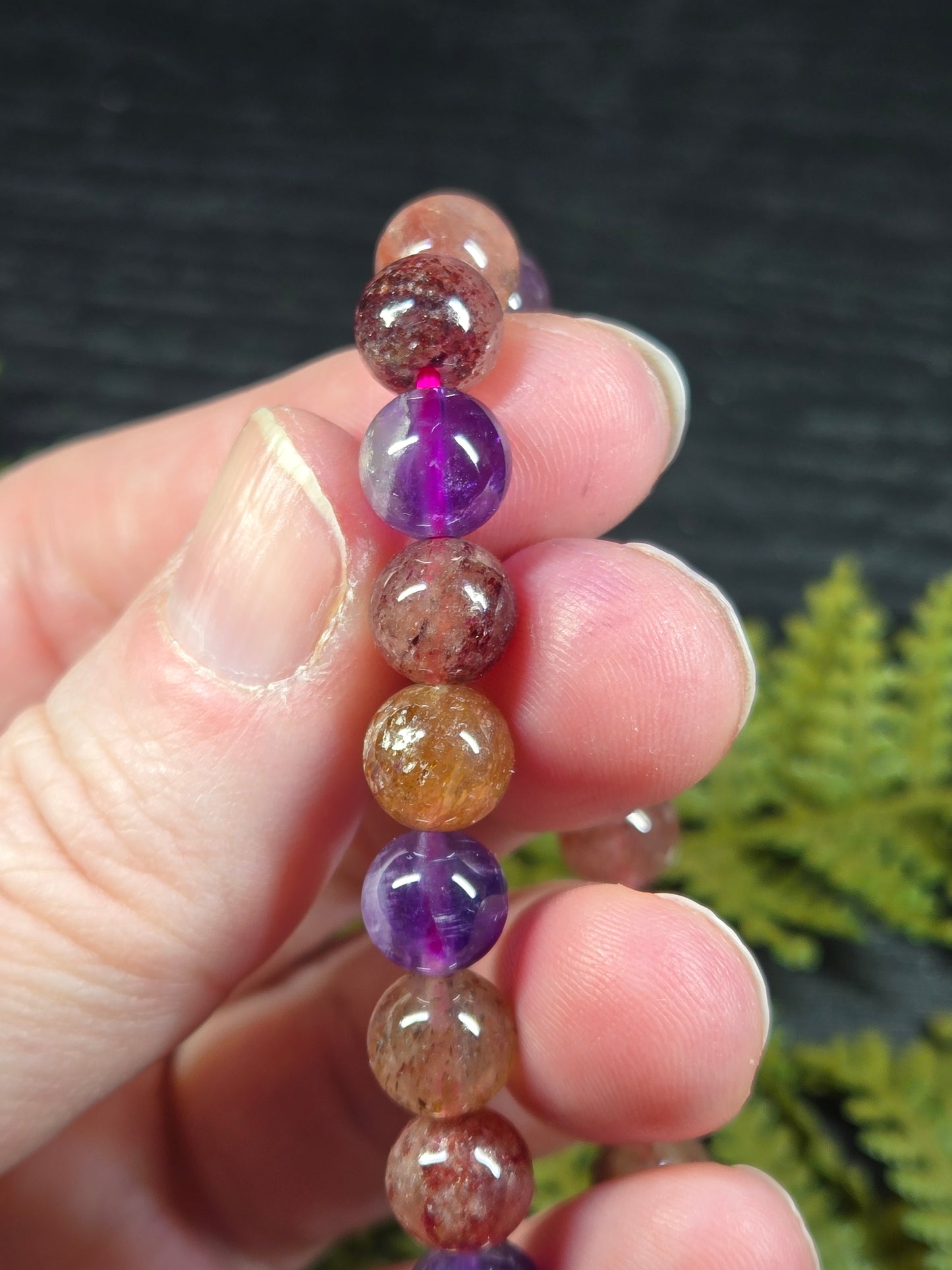 Strawberry Quartz & Amethyst Bracelets (8mm)