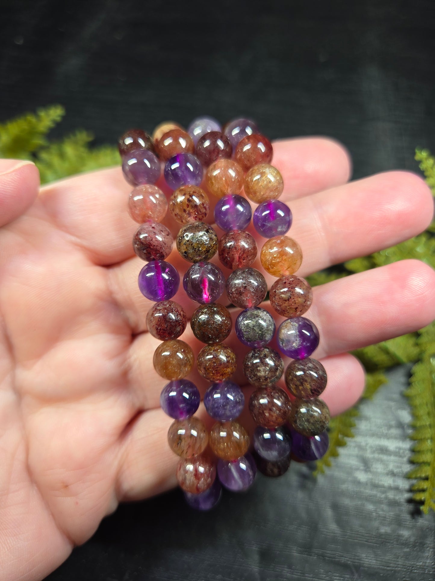 Strawberry Quartz & Amethyst Bracelets (8mm)