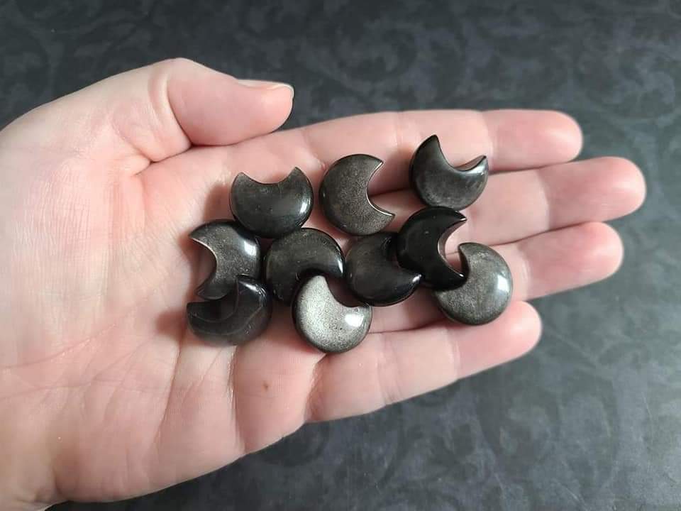 Silver Sheen Obsidian Mini Moon or Star