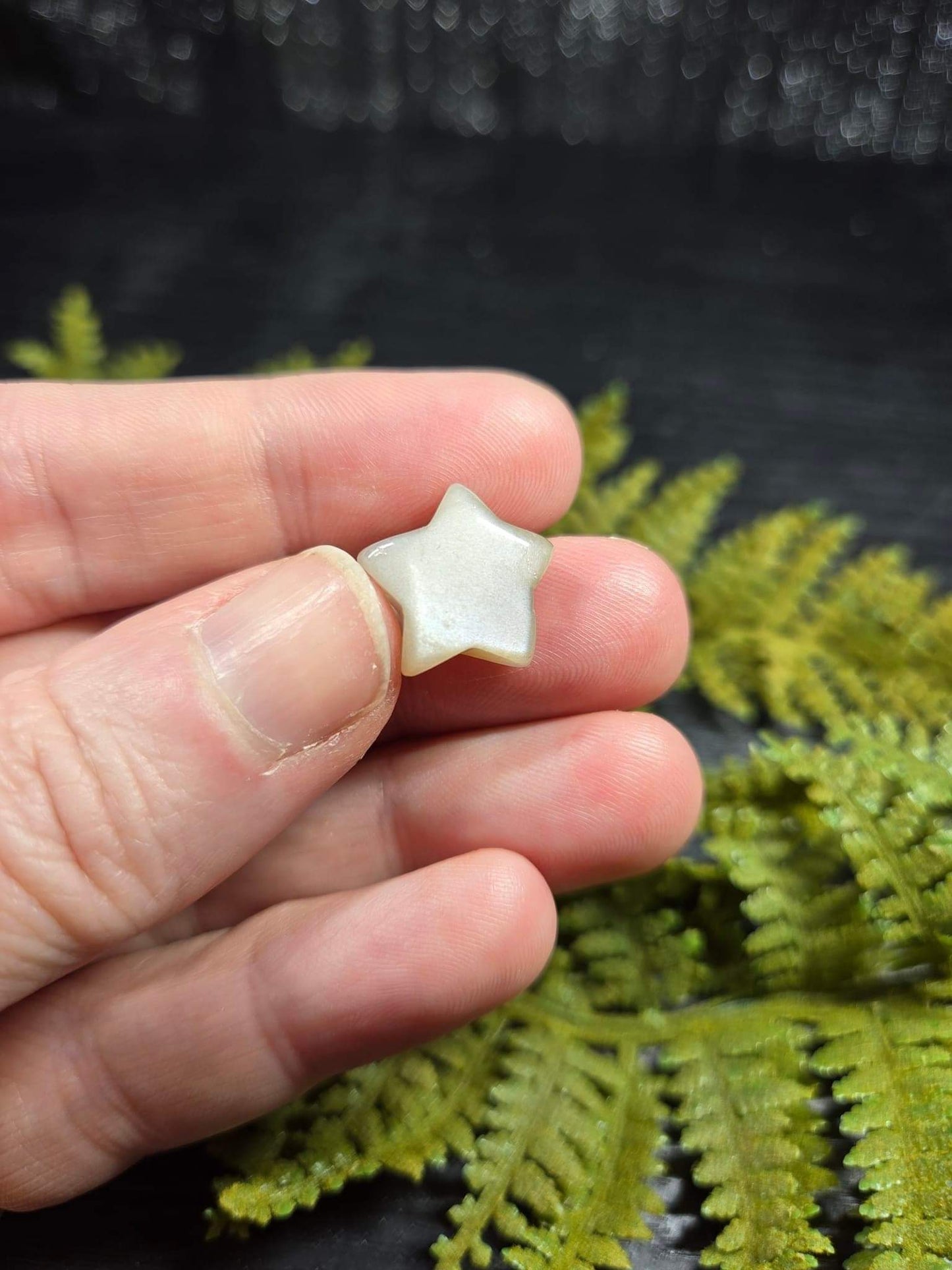 Grey Moonstone Mini Heart, Star or Moon