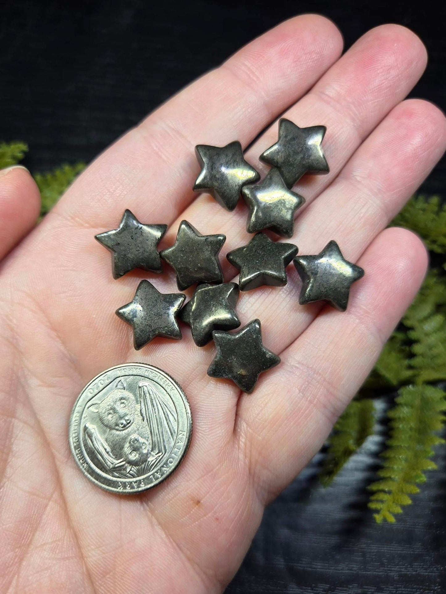 Iridescent (Rainbow) Pyrite Stars or Moons
