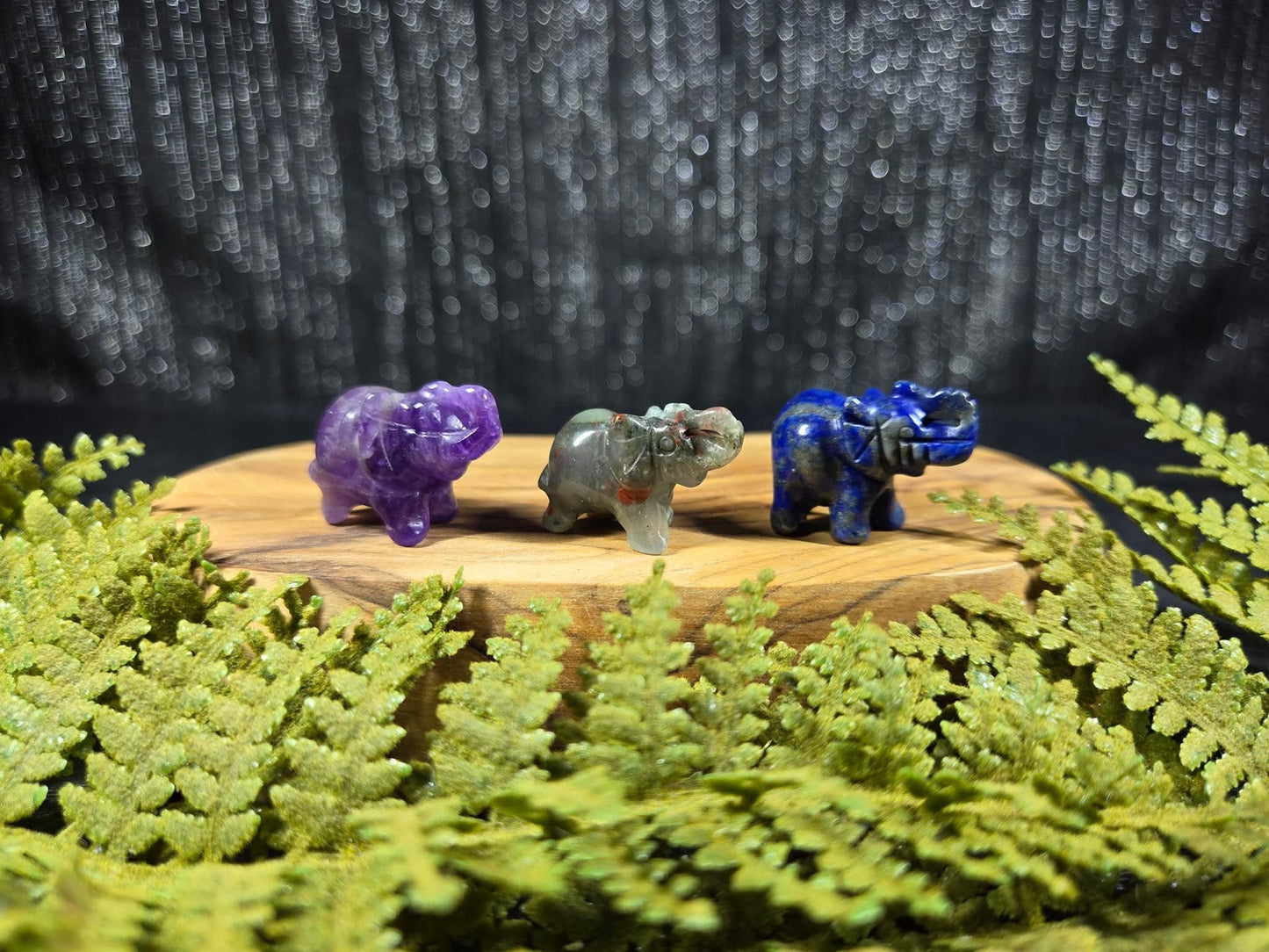 Micro Elephants (Lapis, Amethyst or Bloodstone)