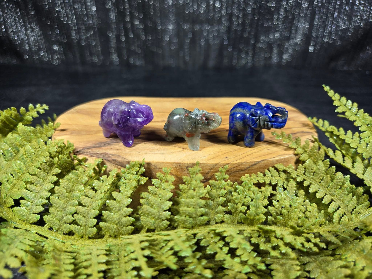 Micro Elephants (Lapis, Amethyst or Bloodstone)