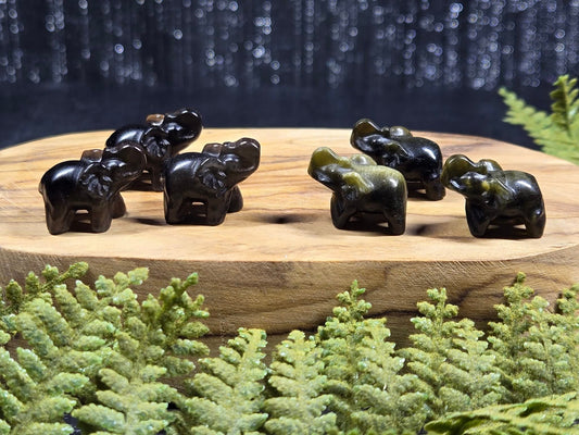 Micro Gold or Silver Sheen Elephants
