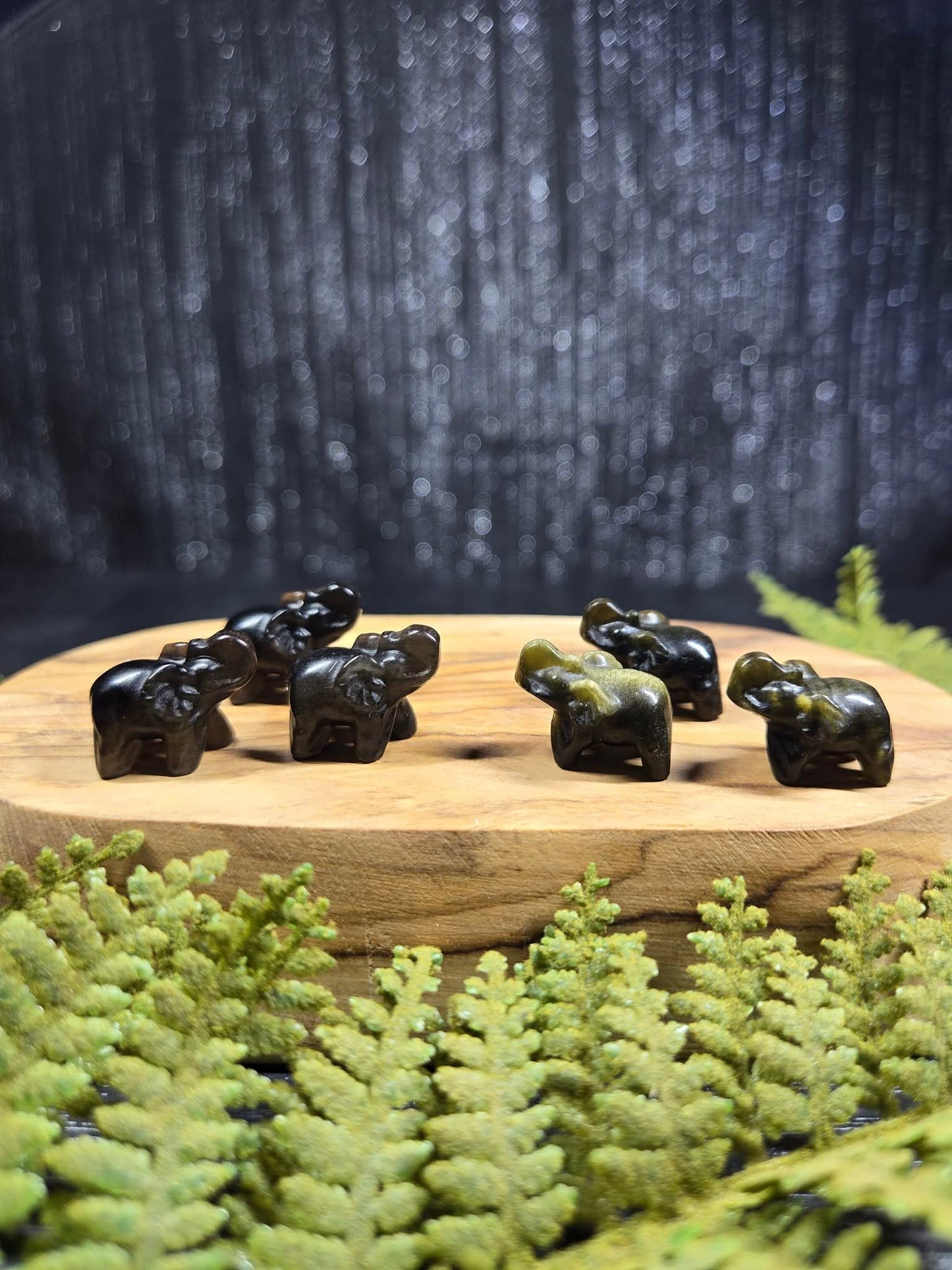 Micro Gold or Silver Sheen Elephants