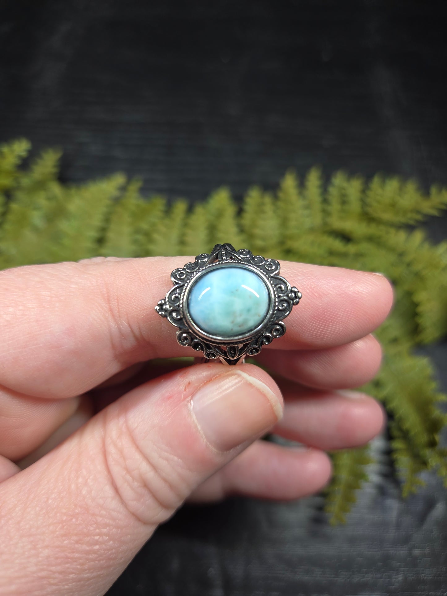 Larimar Adjustable Rings