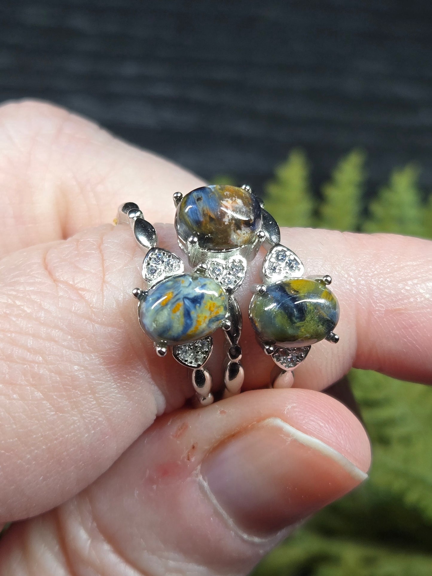 Pietersite Adjustable Rings
