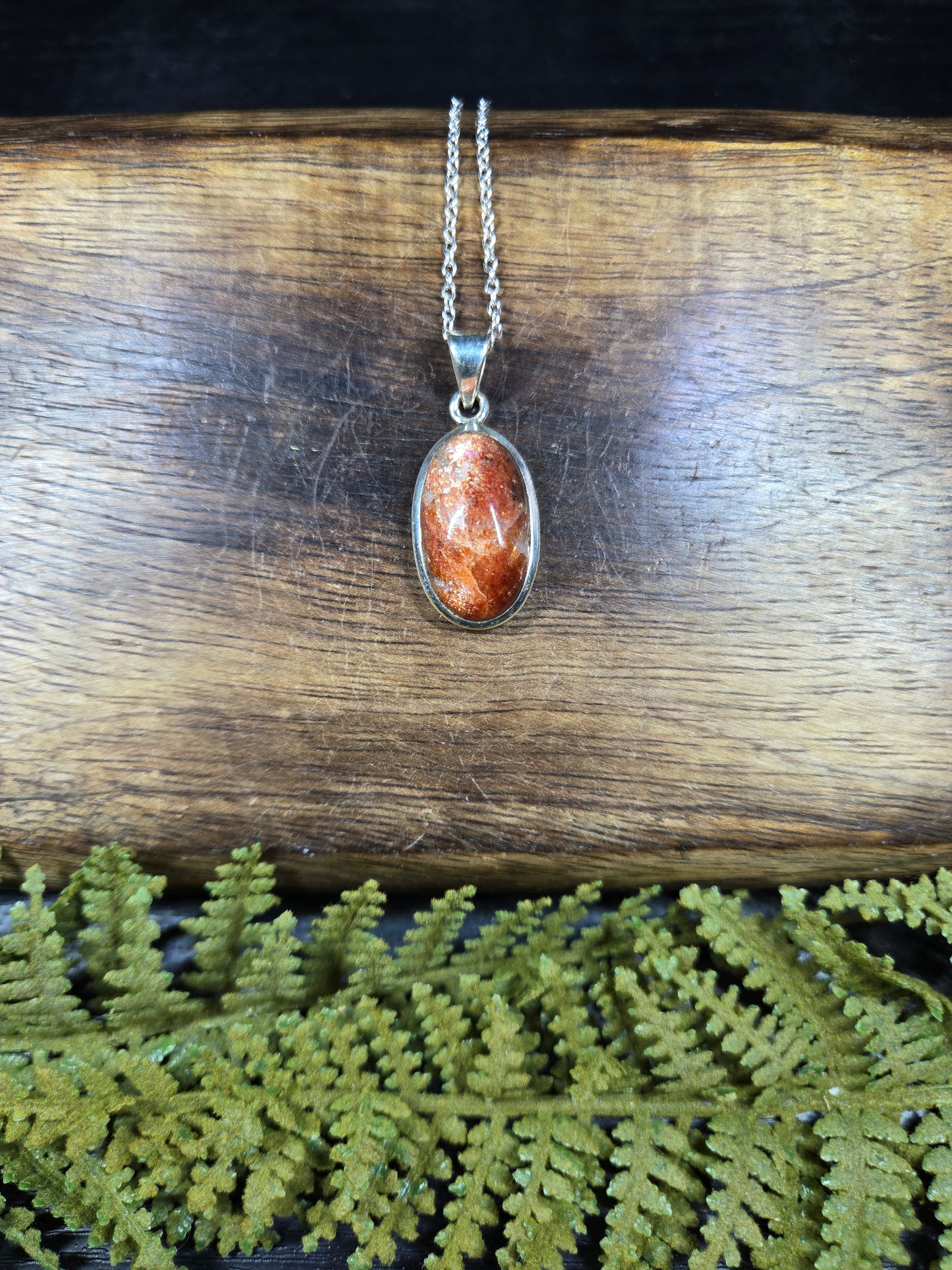 Sunstone Sterling Silver Necklace