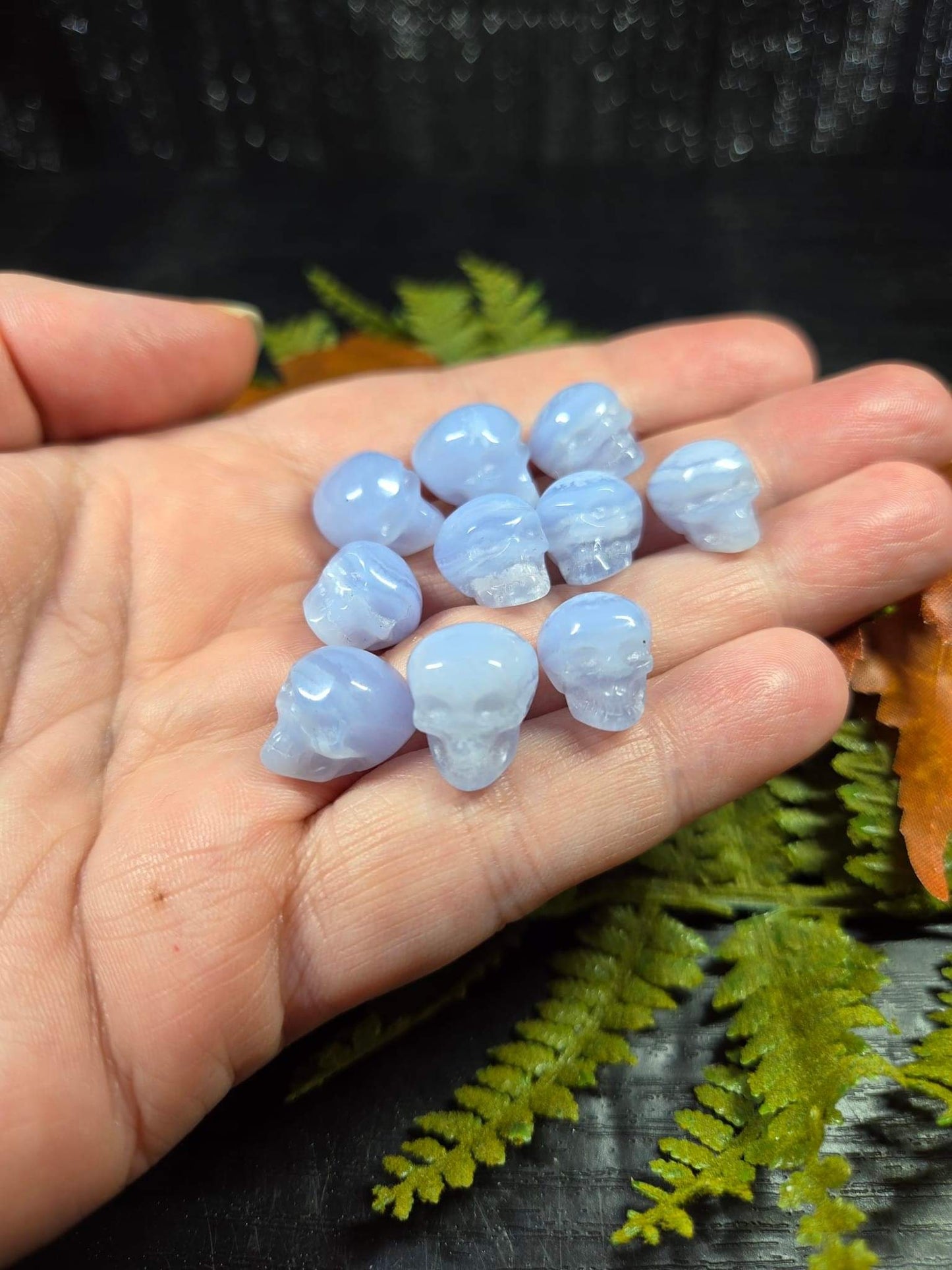Micro Blue Lace Agate Skulls
