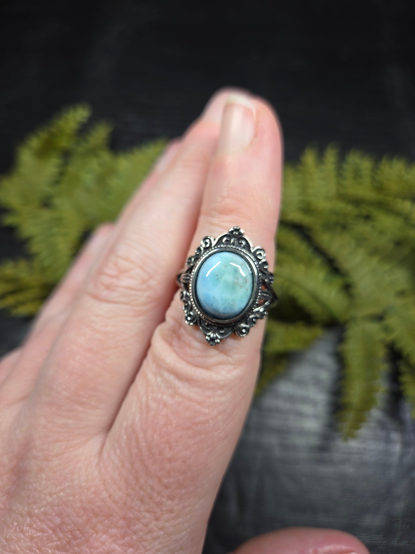 Larimar Adjustable Rings