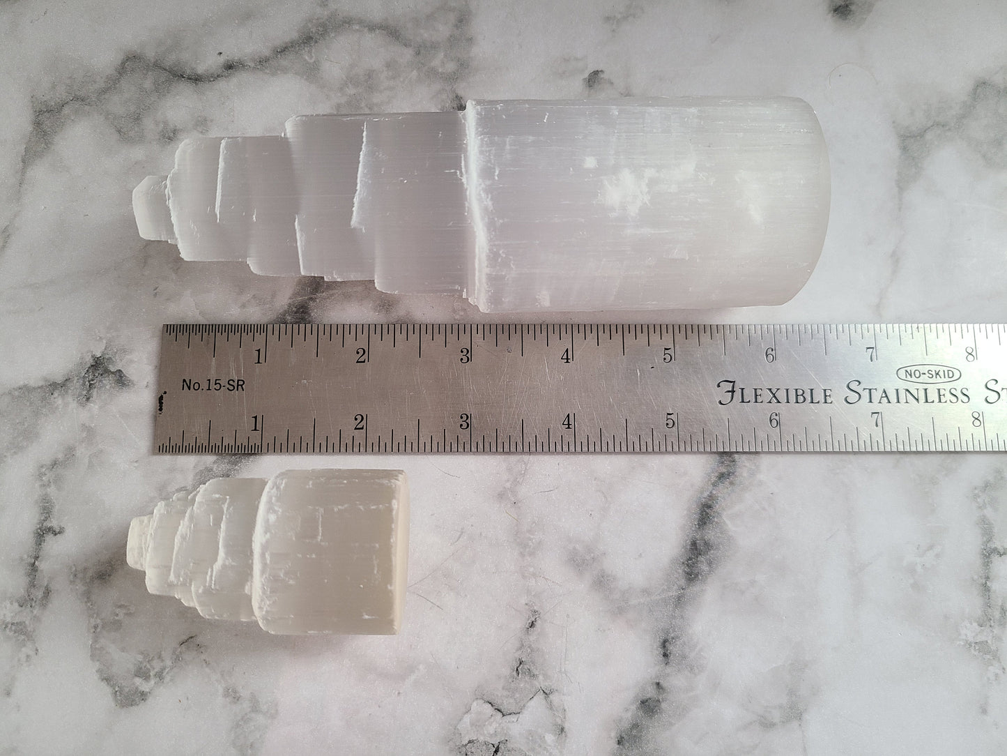 Small Selenite Tower | Satin Spar tiered Tower, Selenite Generator, Selenite Pillar, Raw Selenite, Crystal cleansing, Crystal charging