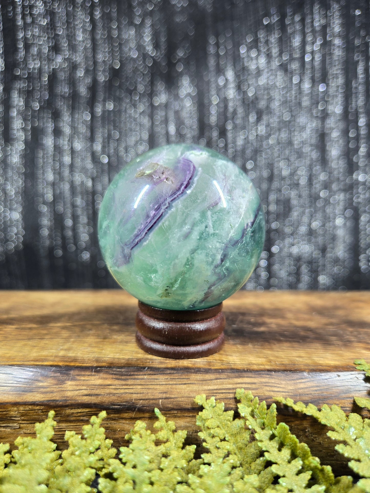 Rainbow Fluorite sphere