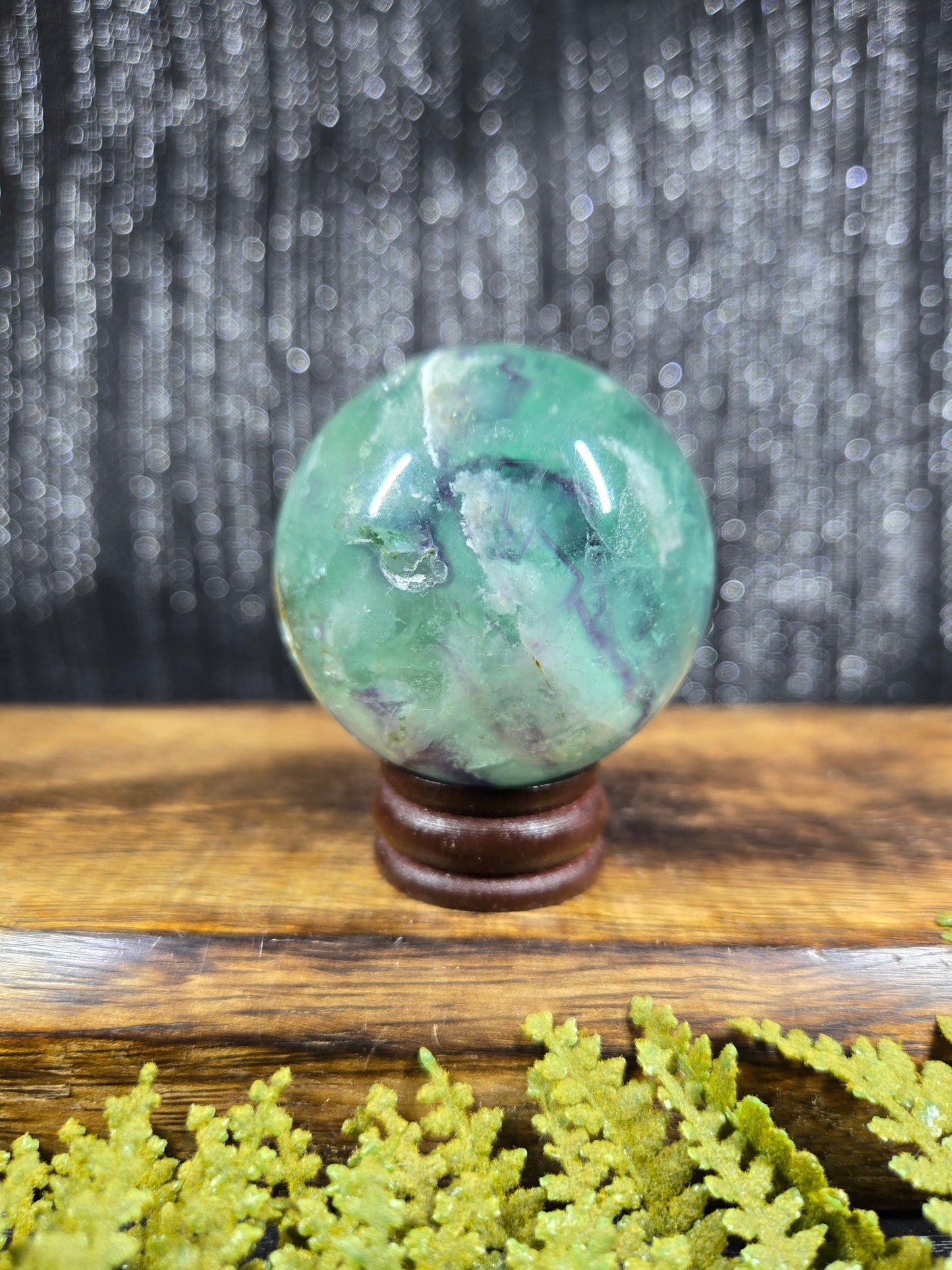 Rainbow Fluorite sphere