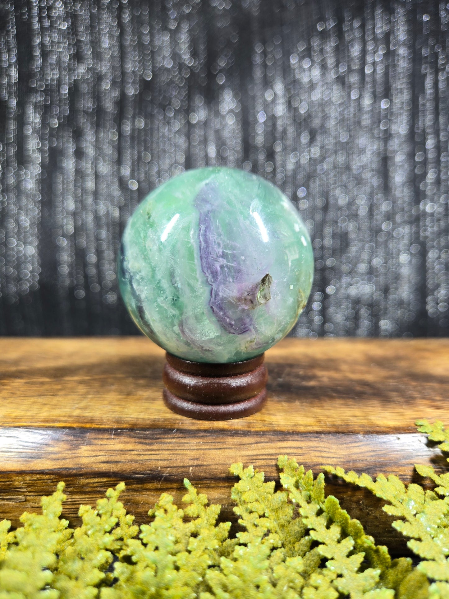 Rainbow Fluorite sphere