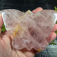 Gem rose quartz butterfly