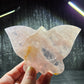 Gem rose quartz butterfly