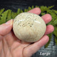 Peach moonstone & smokey quartz palm stones