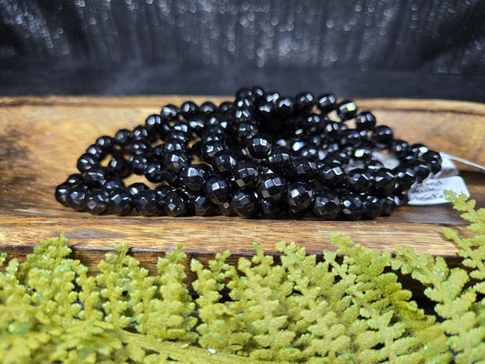 Black Obsidian Faceted Bracelet